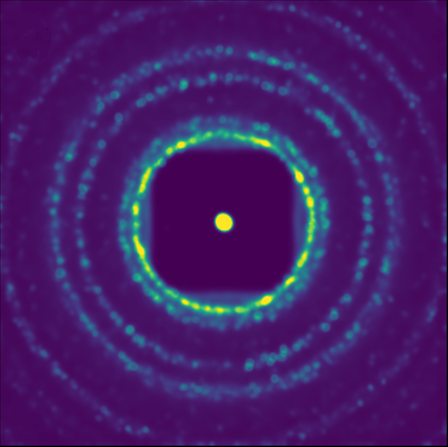 Segmentation of 2D Diffraction Patterns in 4D Scanning Transmission Electron Microscopy Using Deep Learning