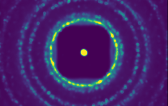 Segmentation of 2D Diffraction Patterns in 4D Scanning Transmission Electron Microscopy Using Deep Learning